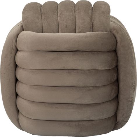 Pouf Softy in velluto grigio — 45×45×45 cm