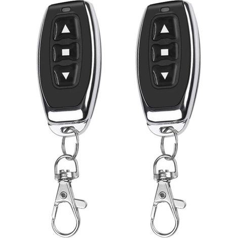 2X Télécommande sans Fil 433Mhz Transmetteur Porte-clés EV1527Code d'apprentissage 3 Boutons (1/4)