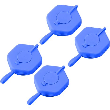 4 pièces Bouchon de Cruche d'Eau Anti-Fuites Réutilisable, Couvercle de Bidon d'Eau Potable sans Renversement pour Maison et Bureau Bleu