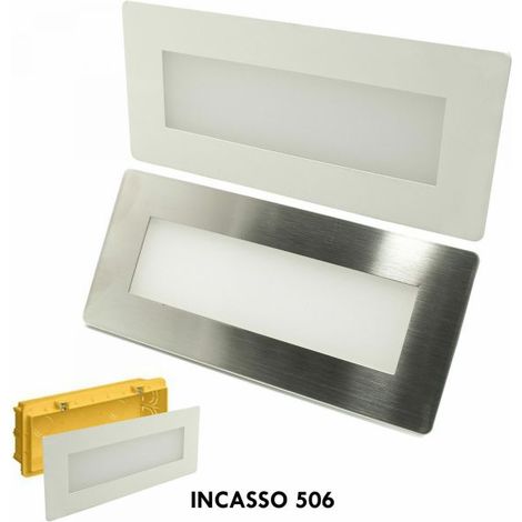 Faretto incasso segnapassi esterni IP65 LED 5W giardino muro cassetta 506 CCT