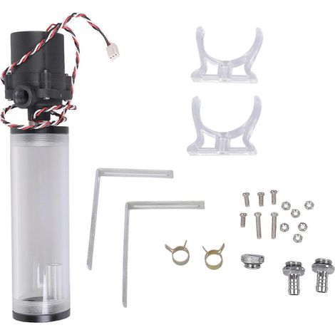 G1/4" Gewinde XHC8+160mm Zylinder Computer Wassertank für Tank 12V 19W PC Wasserkühlung SC600 Pumpe Radiator Wasserblockhalter Mehrfarbig (1/5)