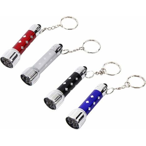Pièces LED Mini Torche, Lampes de Poche Keychain LED Keychain Pour Camping Enfants Party Favors, Lampe de Voyage Portable Camping,Pêche et Autres Activités de Plein Air (1/5)