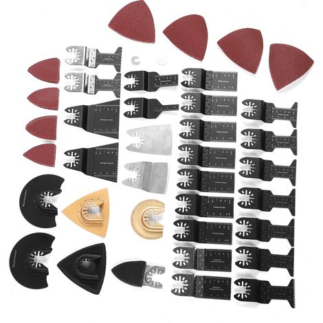 Kit de 72 lames de scie oscillantes, accessoires pour outil multifonction pour la découpe de carrelage et de marbre