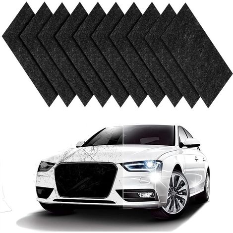 10PCS Chiffon Anti Rayures Voiture, Tissu Nano Efface Rayure Profonde, Polish Carrosserie Brillant, Kit Réparation Peinture Universel (1/5)
