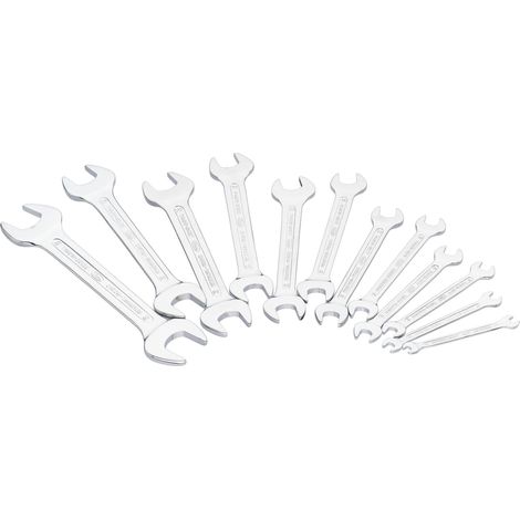 VIGOR Jeu de clés plates doubles V1461N Profil hexagonal extérieur 6 x 7 – 30 x 32 mm, 12 pièces (1/4)