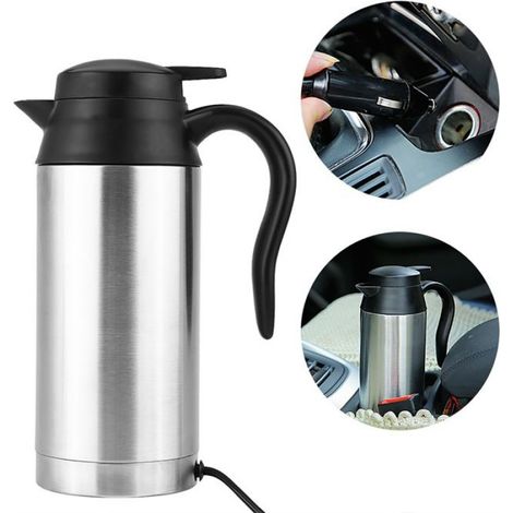 Bouilloire Électrique - 750 ml - Acier Inoxydable 304 - Allume-Cigare 12 V - Isolation Thermique - Pour Voiture (1/5)