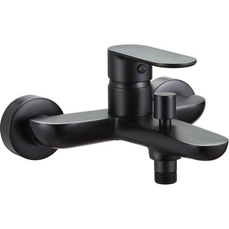 Primaster Badewannenarmatur Prag schwarz Armatur Badezimmer Duscharmatur (1/2)
