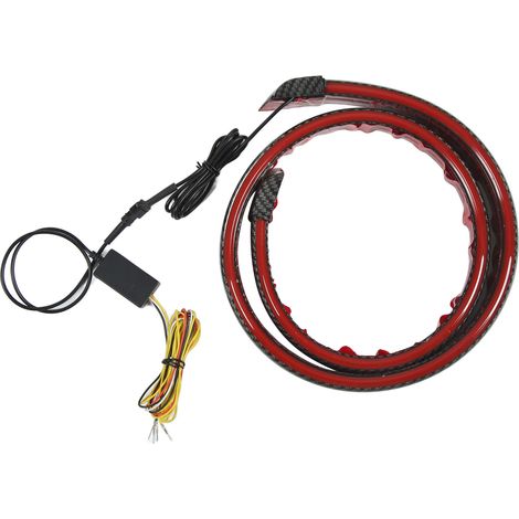 4,2ft Barre LED Spoiler Arrière Toit Extérieur Rouge Lumière DC12V Adhésif Décoratif Auto (1/5)