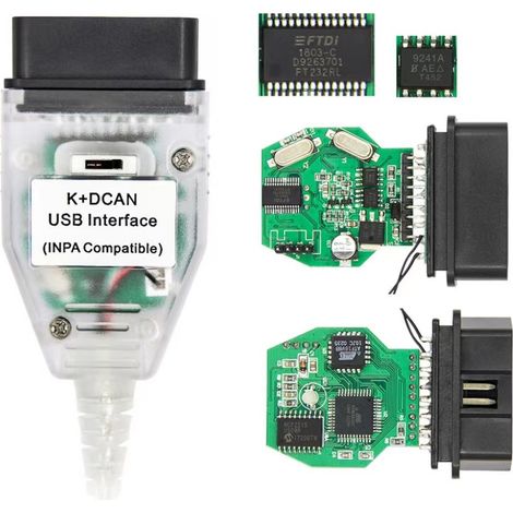 Câble de diagnostic et de programmation BMW INPA K+CAN FT232RL avec interrupteur (1/4)