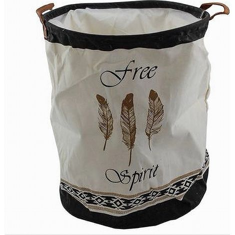 TRADE SHOP - Cesto Porta Biancheria Per Vestiti Sporchi Pieghevole Free Spirit 35x45 Cm 10474 -