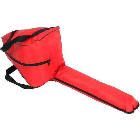 Sac de rangement universel pour tronçonneuse, sac de transport Oxford pour tondeuse à gazon portable, étui de protection 20 pouces, rouge (1/5)