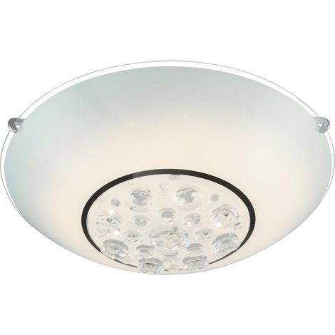 LED Deckenleuchte Designlampe Kristalllampe Glas Wohnzimmerleuchte Schlafzimmerlampe D 30 cm (1/2)