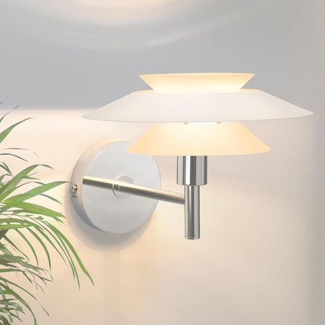 Applique murale intérieur -GBLY lampe de chevet moderne pour lit,Design en métal blanc, créative lampe de couloir G9 pour escalier, chambre d’enfant - Sans ampoule (Max. 25W). (1/5)