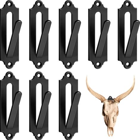 Paquete de 12 soportes de pared de estilo europeo, soportes para exhibición de arte, ganchos de montaje de pared europeos con kit de fácil instalación para interiores (1/5)