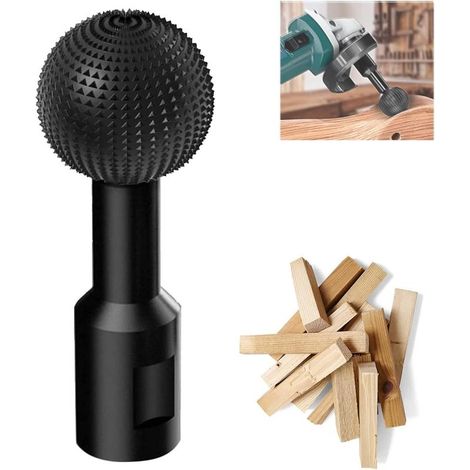 10mm Rotative Fraise Spherique bois Tête de Meulage pour Meuleuse Sculpture sur Bois Foret Sculpture Lime Sphérique pour Meuleuse d'angle 100/115/125 (1/5)