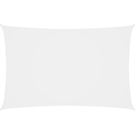 Vela ombreggiante/ombrellone rettangolare in tessuto Oxford 3 x 6 m bianco 020009687