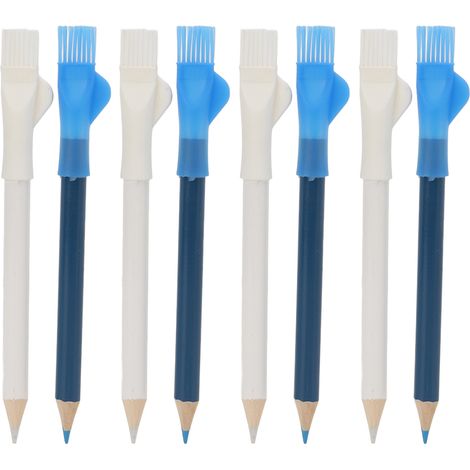Lot de 8 crayons à tissu : traits nets, style épuré, usage polyvalent, matériaux de haute qualité, facile à utiliser, pinceau inclus. (Craie à coudre)