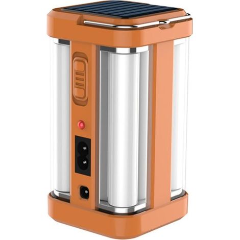 Lanterne de camping à LED, 1 100 mAh, rechargeable à énergie solaire, 2 modes d'éclairage, lampe de tente suspendue (1/5)