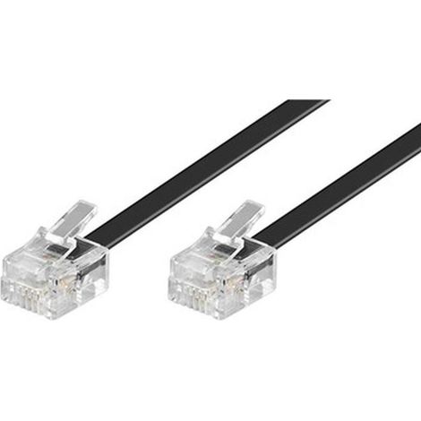 GOOBAY Telefon-Anschlusskabel, 6P4C, schwarz, 10 m (1/5)