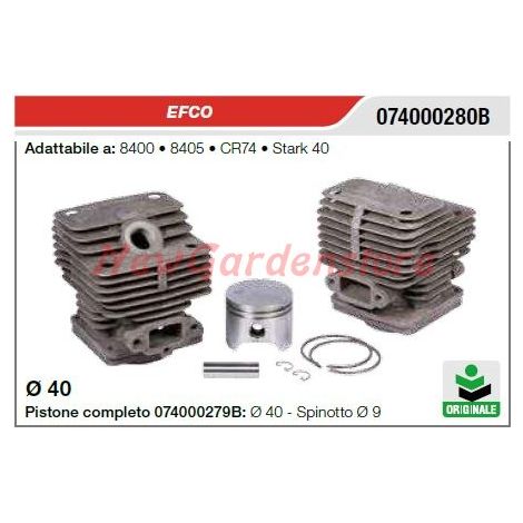 Cilindro pistone segmenti EFCO motosega 8400 8405 CR74 STARK 40 074000280D