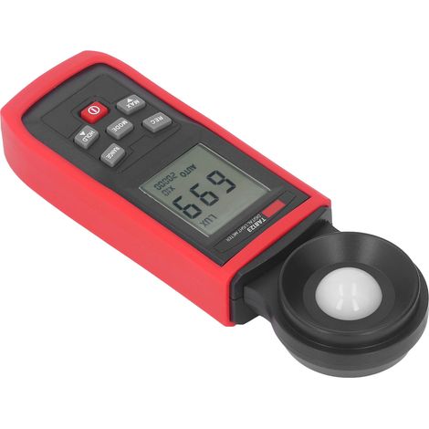 Luxmètre numérique haute précision, plage de mesure 0-200 000 lux, avec écran LCD noir (1/5)