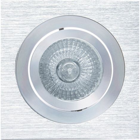 Inspired Mantra Fusion - Basico - Downlight Giratorio Empotrable 9,2cm Cuadrado 1 x GU10 Max 50W Aluminio (1/2)
