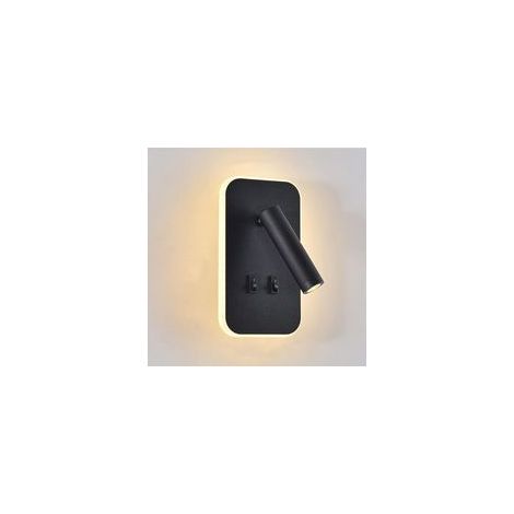 Applique murale chambre LED – Lot de 2 liseuses orientables 3000K – Aluminium noir – Installation facile en quelques minutes (1/4)