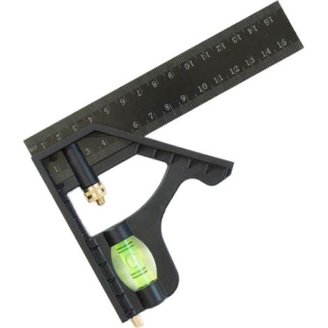 Équerre rapporteur d'angle combinée réglable, équerre parallèle de haute précision, rapporteur professionnel pour fabricants, mesure d'angles-15cm