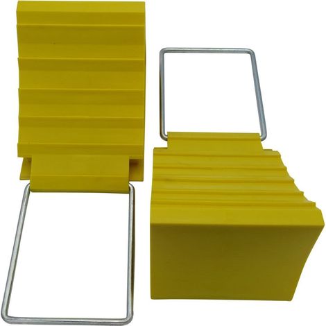 X2 Safety Wheel Chocks - Compact Block Wedges Motorhome Trailer Caravan (1/5)