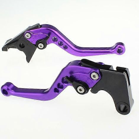 Poignées courtes violettes pour moto Royal Enfield Himalayan 400 : leviers de frein et d'embrayage réglables, accessoires pour poignées. (1/5)