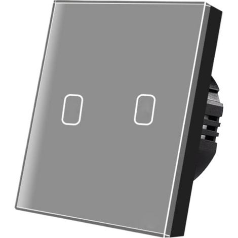 Applicable Interrupteur mural, interrupteur mural, interrupteur tactile AC100-240V panneau d'interrupteur d'éclairage LED interrupteurs d'éclairage mural en verre cristal trempé