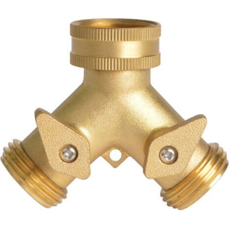 Bewässerungssystem-Anschluss, Sprinklerschlauchverbinder mit 2 Ausgängen, Verteiler, Bewässerungsanschluss, Verlängerungsverbinder, Wasserhahnadapter, Wasserhahndüse und Wahlschalter für Garten und Ge