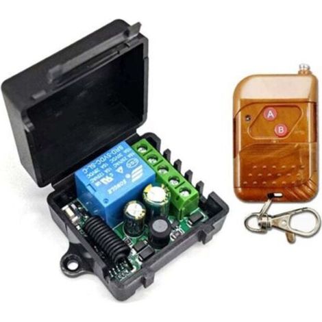 Système de télécommande radio AC90V-256V avec éclairage/lampe LED, couvercle de pompe à eau et bouton-poussoir. Émetteur-récepteur sans fil pour porte de garage, 433 MHz, 1 canal, mome (1/4)