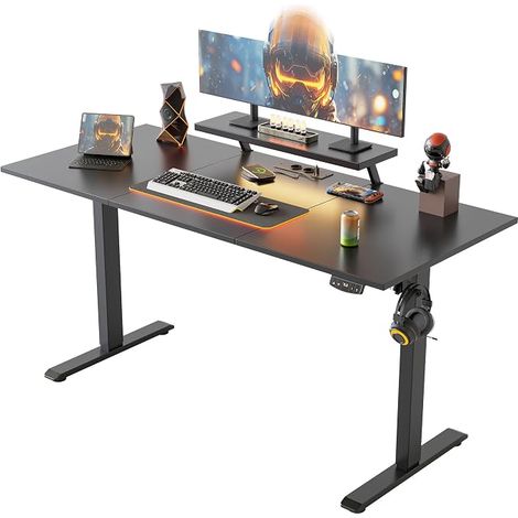 Electric Standing Sitting Desk with Mobile Monitor Stand (1/5)