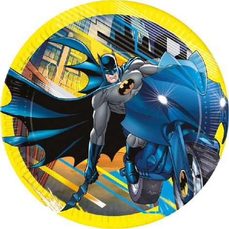 Batman-Geburtstagspappteller, 23 cm, 8 Stück.