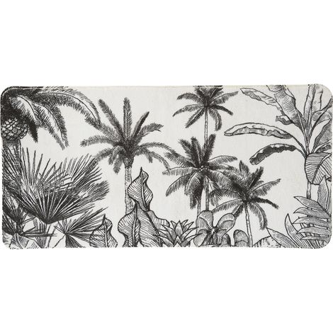 Tapis de bain antidérapant imprimé tropical 60x120cm