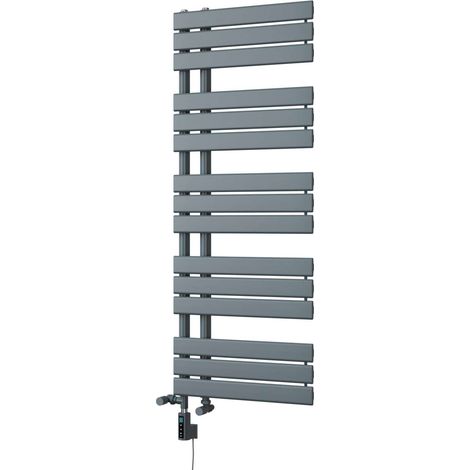 Tristan - Anthracite Dual Fuel Towel Rail H1292mm x W500mm Thermostatic WIFI (1/3)