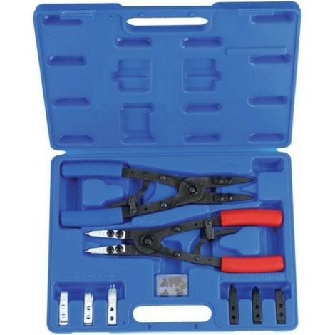 TrAdE Shop Traesio - Set 2 Pinze Con Punte Intercambiabili Per Anelli Seeger Interni Esterni A.07210 - (1/4)