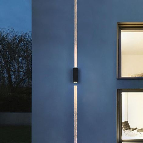 Applique murale extérieure, luminaire extérieur LED à éclairage ascendant et descendant, luminaire extérieur étanche IP65, applique murale en aluminium 85-265V 20W 3000K pour porche, applique murale m (1/5)