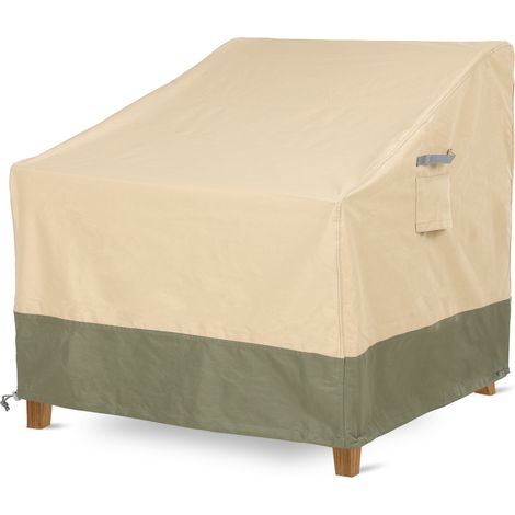 Robuste Gartenstuhl-Abdeckung, 600D wasserdichtes Oxford-Gewebe, Gartenmöbel-Sitzbezüge mit Luftöffnungen für Tiefe Sitze / Schaukelstuhl / Outdoor-Drehstuhl