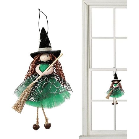 Halloween Décoration Sorcière Pendentif suspendu pour pièce effrayante sorcière décorative pour fête Halloween pour Appartement, Bureau, École, Maison Hantée, Jardin et Cour, et Balcon (1/5)