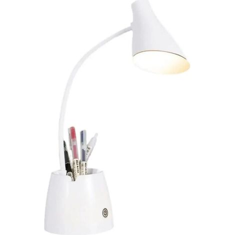 LED-Schreibtischlampe für Kinder – höhen- und neigungsverstellbar, 3 Farbtemperaturen (3000 K/4500 K/6500 K), USB-wiederaufladbar, intuitiv berührbare Steuerung, flexibler Arm, ideal für Schreibtisch 