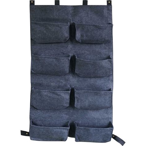 Mur végétal 8 sacs gris anthracite en feutre géotextile (1/3)