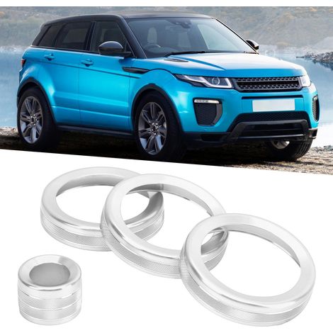 Kit de 4 bagues de réglage du volume de la climatisation pour Range Rover Evoque 2012-2018, couleur argent. (1/5)