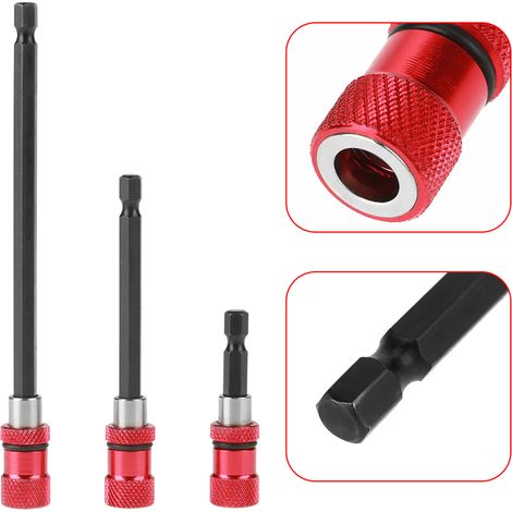 Lot de 3 rallonges de forets en acier inoxydable de 60, 100 et 150 mm