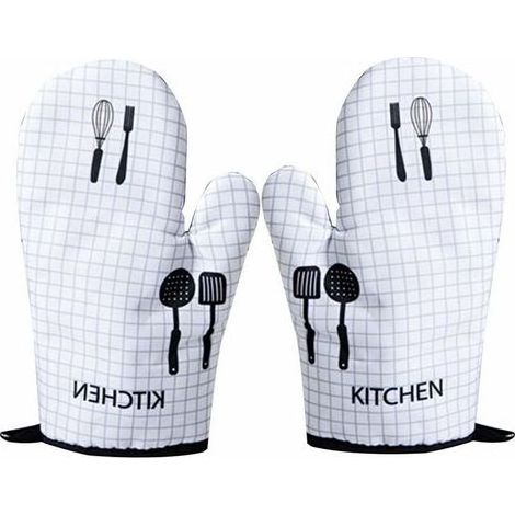 Une paire de gants haute température et anti-brûlure gants d'isolation pour four à micro-ondes gants de four de cuisson (1/5)