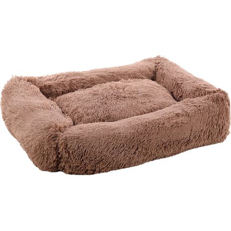 Lit Taupe pour Chien Chat - Panier pour Chien Chat - 80x65x20cm - Lavable - Fond Anti-dérapant - Housse Amovible Lieu de Couchage Doux et Confortable (1/3)