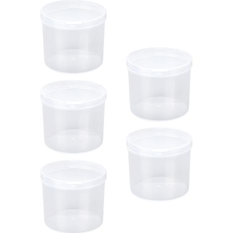Boîte de rangement transparente anti-poussière pour houppettes et autres accessoires de maquillage (5 pièces) (1/5)