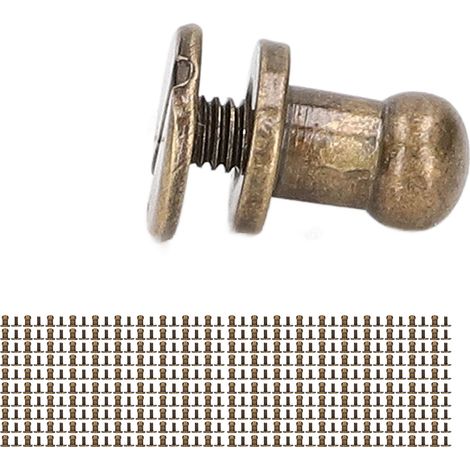 200 Rivets en Cuivre Pur à Tête Ronde 7x5mm pour Maroquinerie et Bricolage, Fixations Bronze pour Sacs à Main et Artisanat du Cuir (1/5)