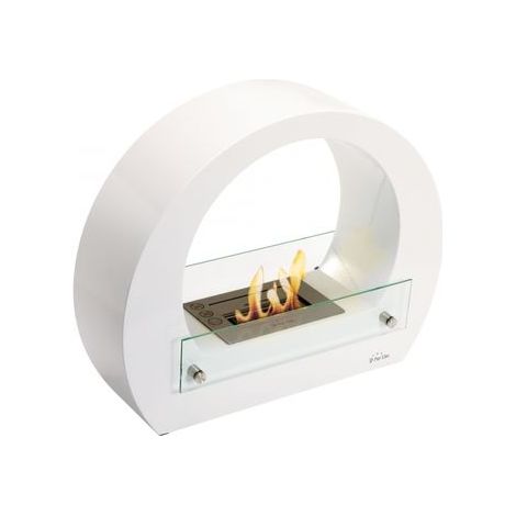 Purline – Cheminée bioéthanol en acier inoxydable – Flamme réglable – Réservoir 1,5L – Puissance 2KW – Dimensions 64x23x52cm